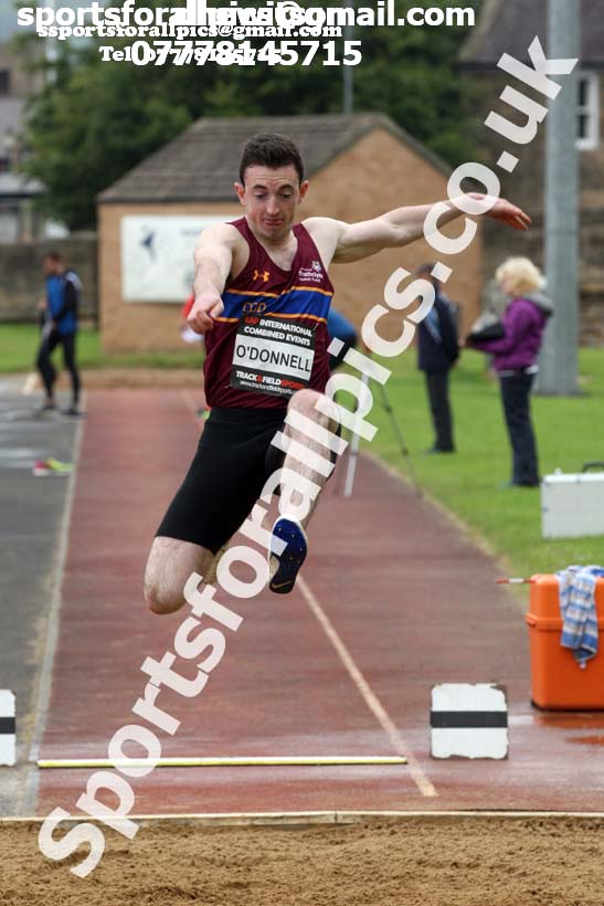 Mens decathlon long jump, EAP International Cominted Events, Hexham. Photo: David T. Hewitson/Sports for All Pics